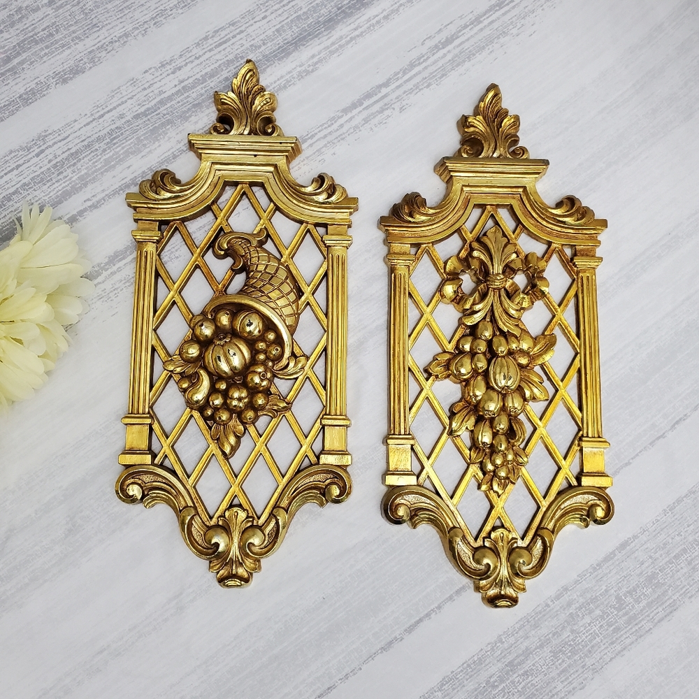 Vtg HOMCO Syroco Wall Decor - A